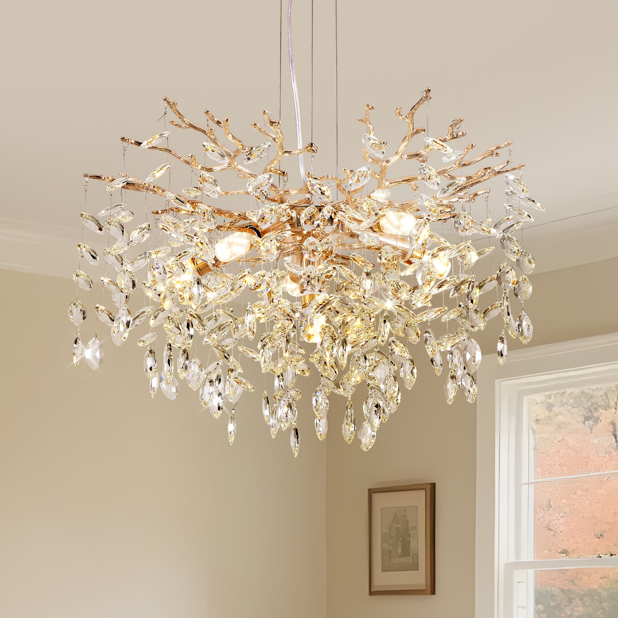 Radiance 6-Light Adjustable Crystal Chandelier