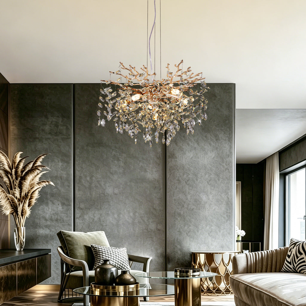 Radiance 6-Light Adjustable Crystal Chandelier