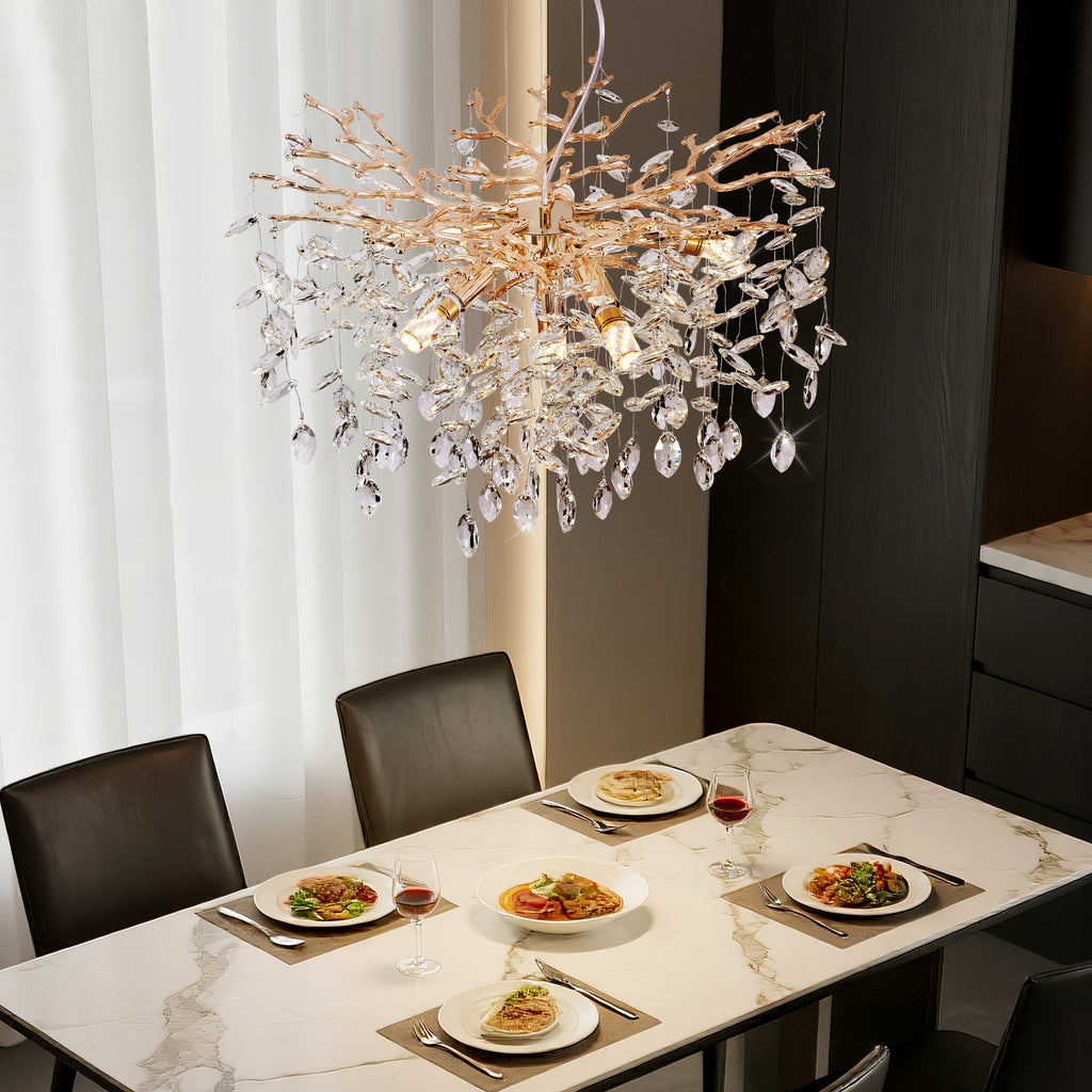 Radiance 6-Light Adjustable Crystal Chandelier
